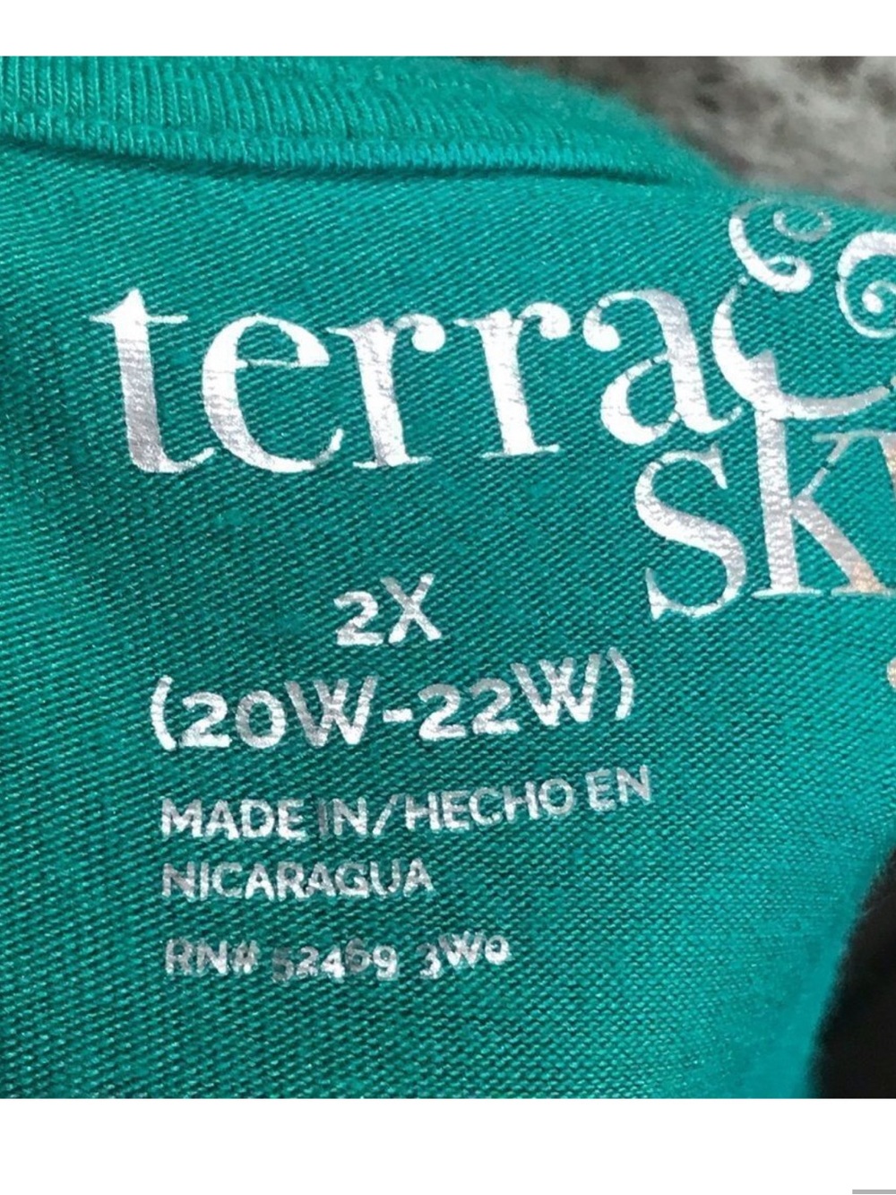 Terra & Sky Bright Teal V-Neck Short Sleeve Tee - Picture 5 of 8